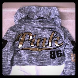 PINK gray and gold sweater with sequin